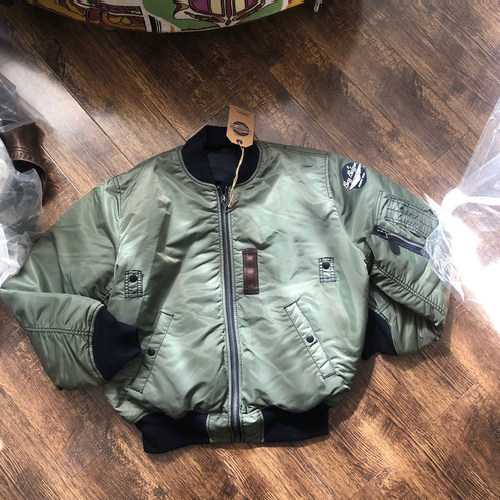 欧版BUZZ双面飞行服MA1飞行员夹克 3M杜邦军事风复古男女宽松棉服