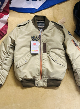 撞色L2-B经典飞行夹克棉服 新雪丽220g填充防静电Telfon配真皮