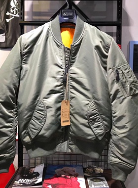 90羊毛毡日产MA-1飞行夹克奢华Conmar拉链机车棉服 天花板辅料