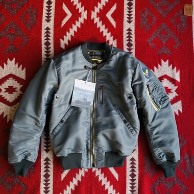 冷峻灰蓝350g纯原飞行服Ma1棉服羊绒絮内胆军事风欧码宽松厚夹克