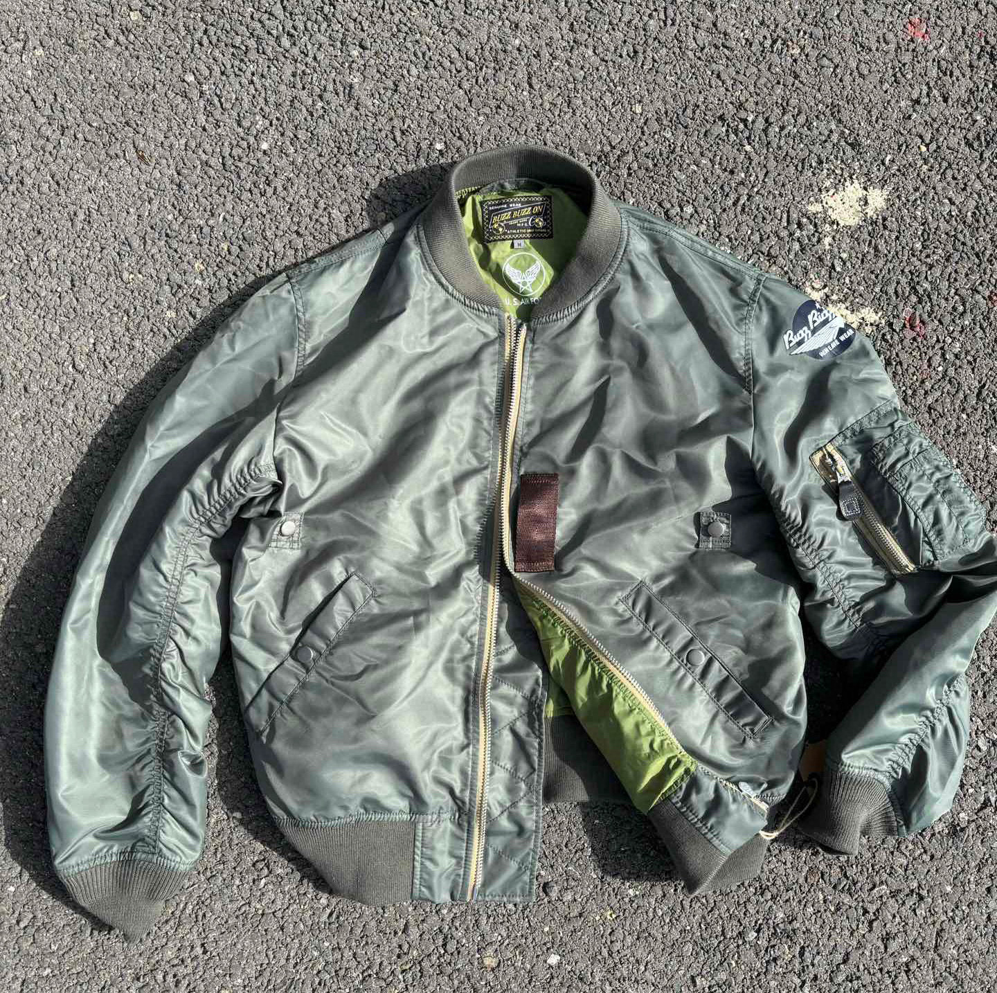 爆狠1955初期MA-1型春秋单夹克棒球服薄外套 男女宽松版型