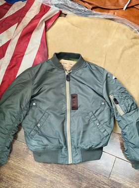 翠绿BUZZ飞行服夹克东洋春款尼龙Ma-1泰隆拉链双面穿单薄男女外套