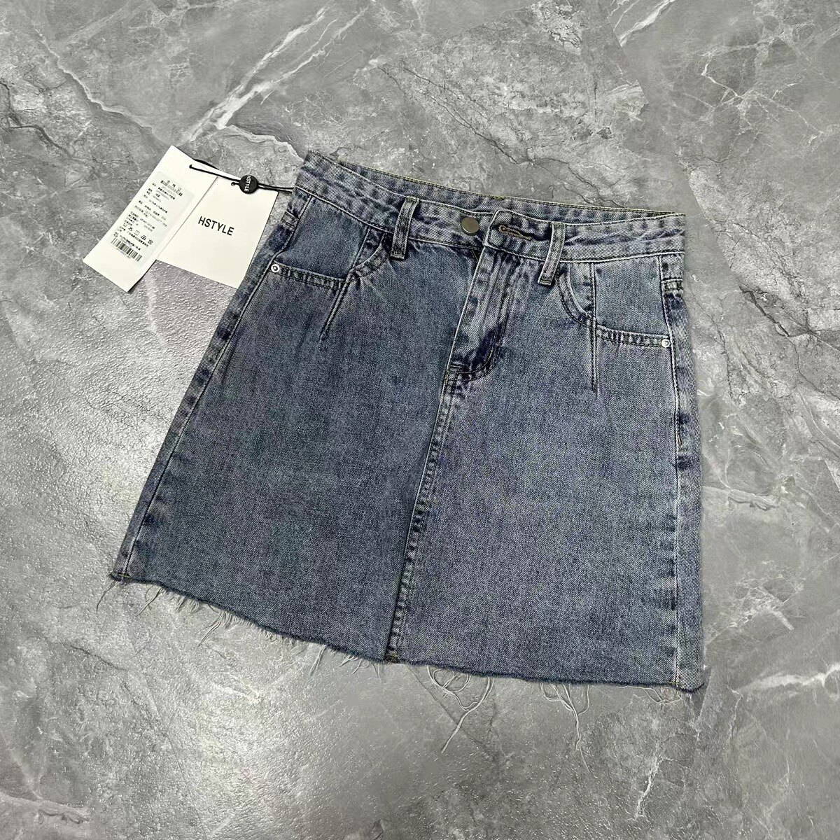 韩都yi舍高腰牛仔半身裙女夏新款韩版ins超火a字包臀短裙