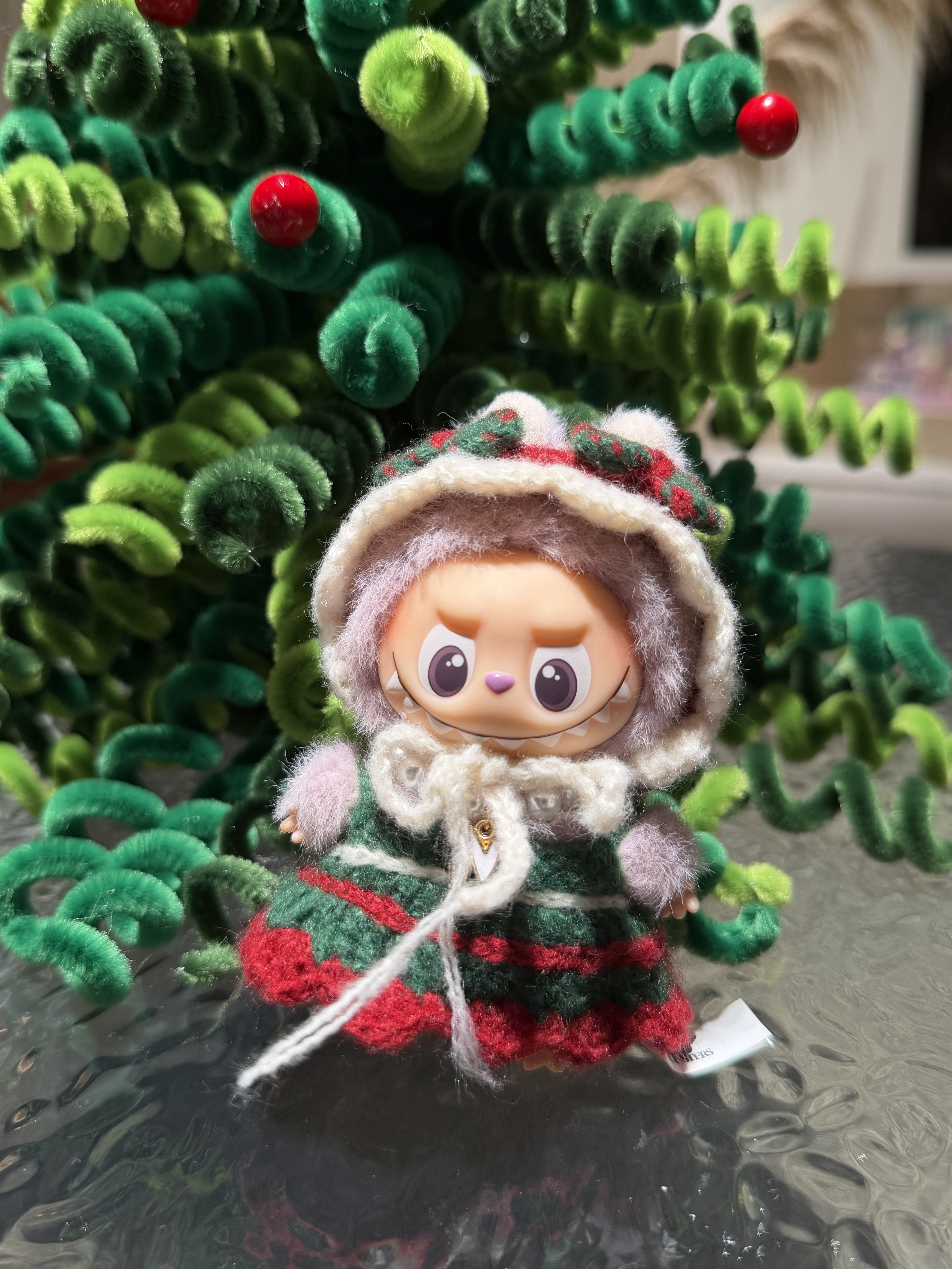 泡泡玛特四代Labubu拉布布小鼻嘎圣诞帽圣诞贺新C套装娃衣