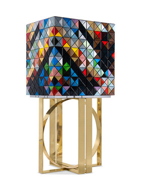 轻奢意式BocadoLobo设计师餐边柜彩绘酒柜客厅走廊多层储物装饰柜