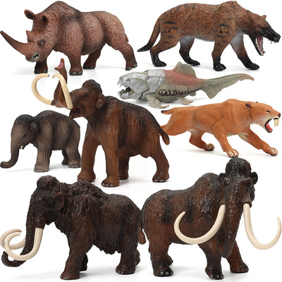 猛犸象实心仿真动物模型远古神龙