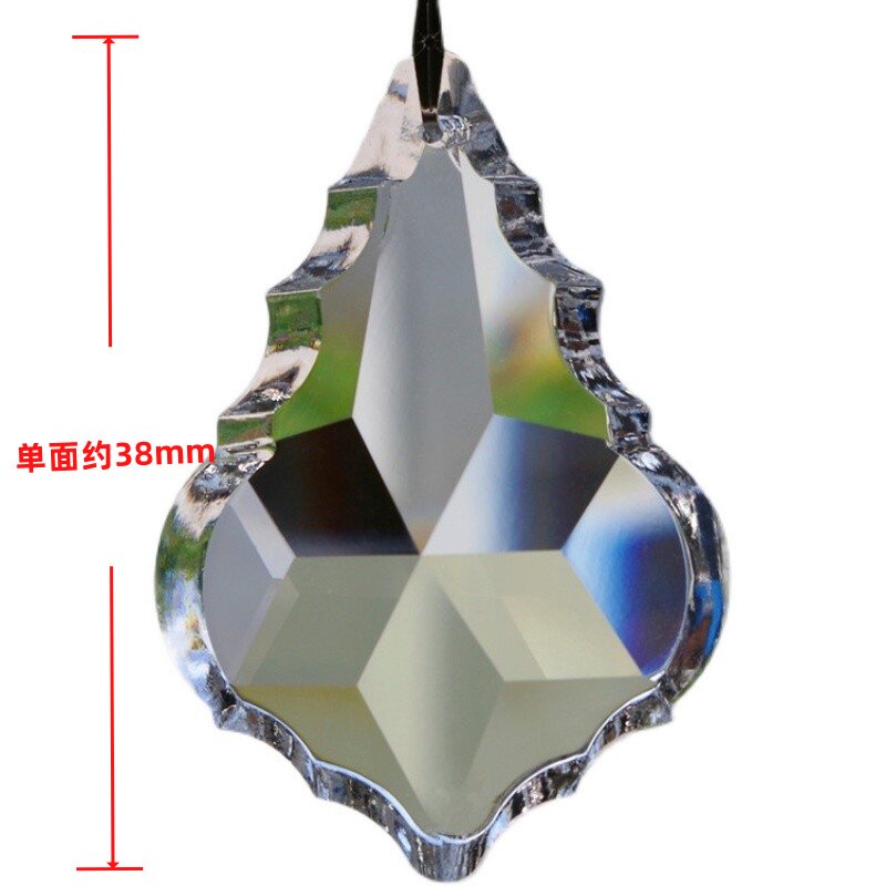 diy水晶珠帘吊坠帘珠水晶灯挂件人造玻璃水晶吊坠枫叶巴洛克叶