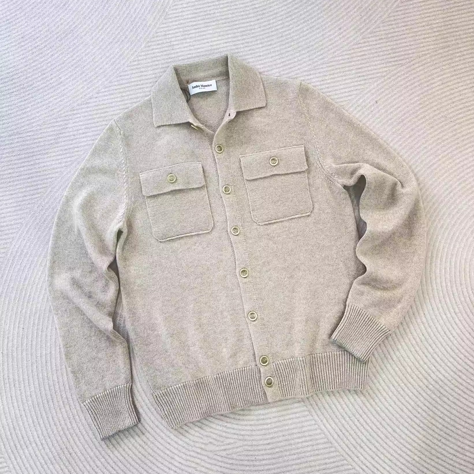 燕麦色羊绒外套100%羊绒