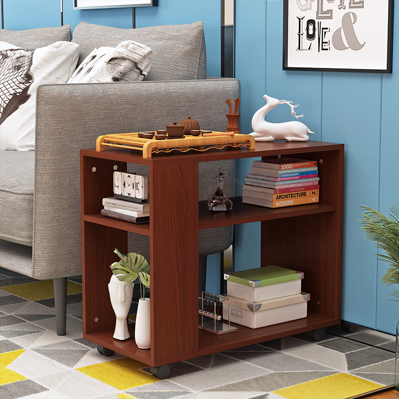 简约带轮储物柜北欧风沙发边几
