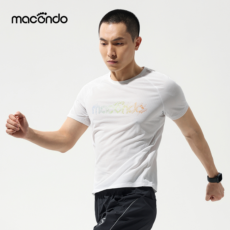 马孔多速干透气印花运动T恤