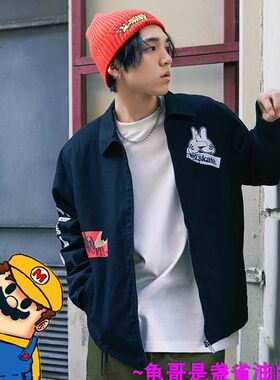 李宁男滑板联名款教练夹克棉服
