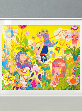 James Jean版画詹姆士简明装饰画日本潮流挂画潮画卧室女孩房墙画