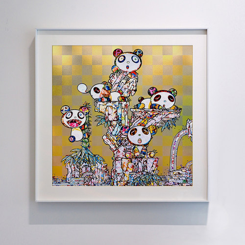 村上隆熊猫版画日本潮流装饰画