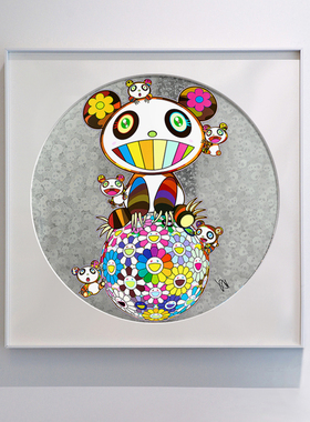 AOCA 版画村上隆熊猫装饰画动漫卡通日式艺术画 工作室儿童房挂画