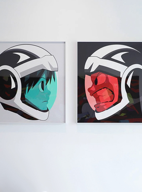 AOCA版画Aokizy挂画韩国潮画 非御宅漫画潮流二次元装饰画 洛克人