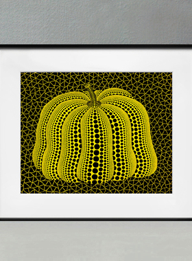 AOCA 草间弥生版画南瓜 当代日本艺术画波点抽象挂画招财装饰画