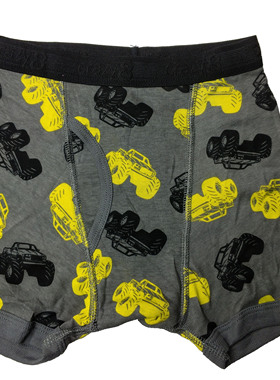 哟呼！crazy8 1-4岁男童瘦款灰色山地车全棉平脚内裤平角短裤