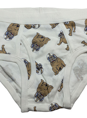 哟呼！外贸美单gy 3-6岁男童瘦款白色狗狗全棉高腰三角内裤短裤