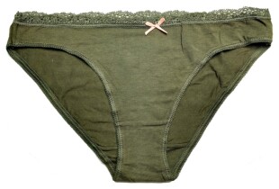 哟呼！primark M-XL码女士深绿中低腰全棉三角内裤短裤