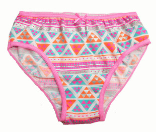 哟呼！PRIMARK*0-5岁女童瘦款粉色几何薄全棉三角短裤内裤