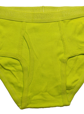 哟呼！外贸美单gy 4-6岁男童瘦款浅绿色全棉高腰三角内裤短裤