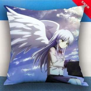 Angel beats立华奏周边汽车靠垫抱枕头送枕芯创意动漫学生礼物
