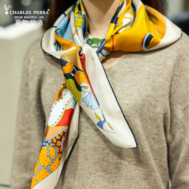 斜纹绸新款女披肩春秋季100%桑蚕丝高级感女丝巾真丝围巾大方巾