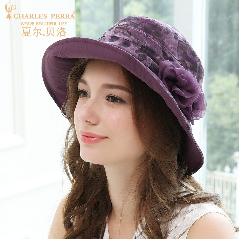 夏尔贝洛 春夏防晒遮阳帽韩版女防紫外线渔夫帽户外太阳帽度假帽