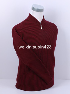 加厚纯色保暖皮衣外套 短款 超值荣恒秋冬男式 纯羊绒休闲针织开衫