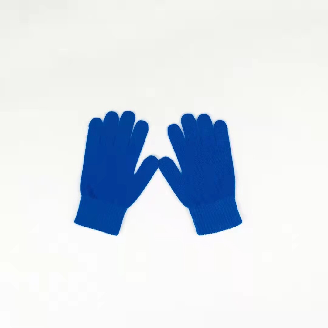 GLOVES AUTUMN AND WINTER CASHMERE KNITTED CABLE WARM COMFORTABLE BOYS GIRLS CHILDREN STUDENTS FIVE-FINGER GLOVES CANDY COLOR