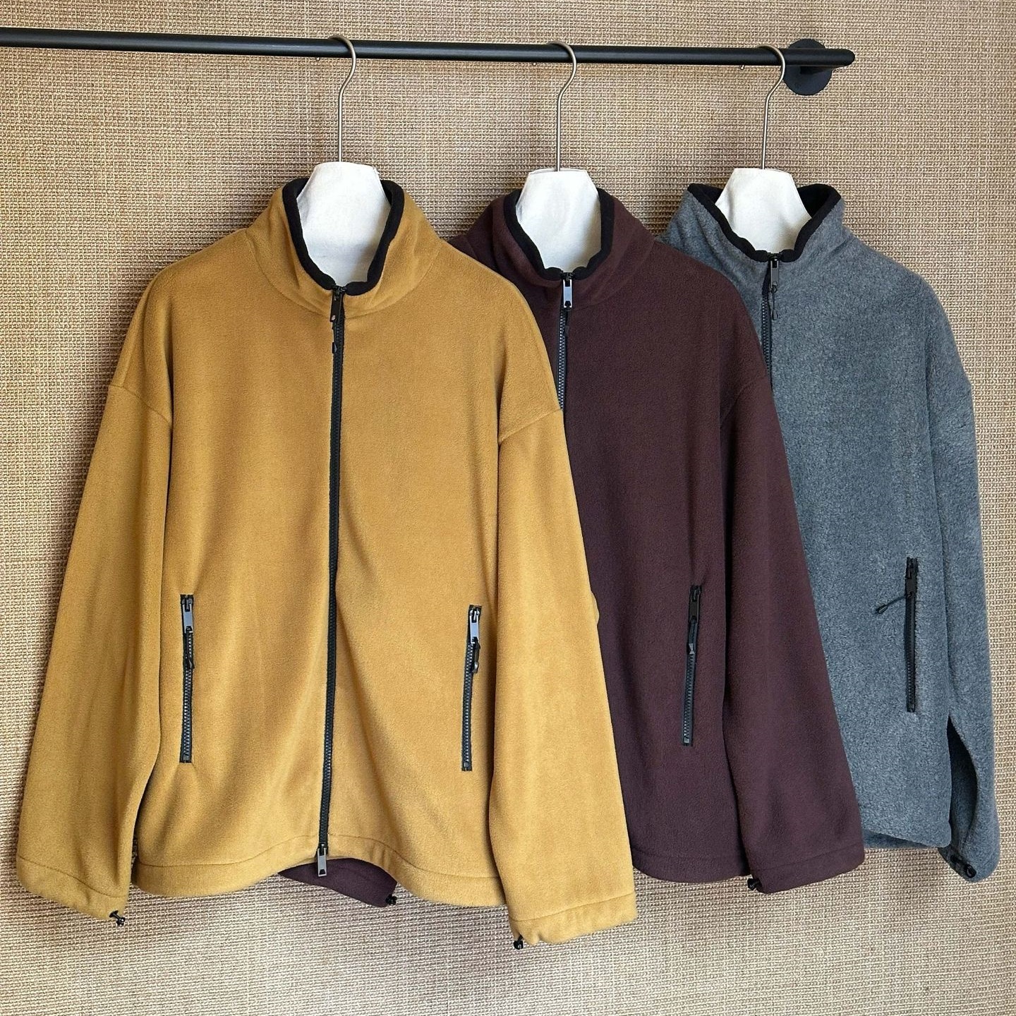 女极简风宽松摇粒绒夹克外套