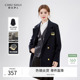 西服毛呢外套 女装 秋水伊人英伦学院风宽松款 羊毛大衣2025秋冬新款