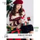 女穿搭 内搭加厚保暖针织衫 秋水伊人红色新年毛衣女2025新款 冬季
