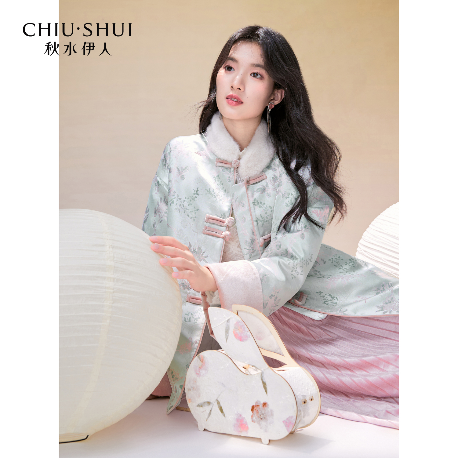 秋水伊人新中式立领外套