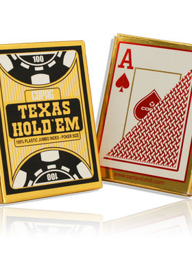 专业德州扑克牌进口塑料大字朴克PVC防水防折可水洗宽版清仓COPAG