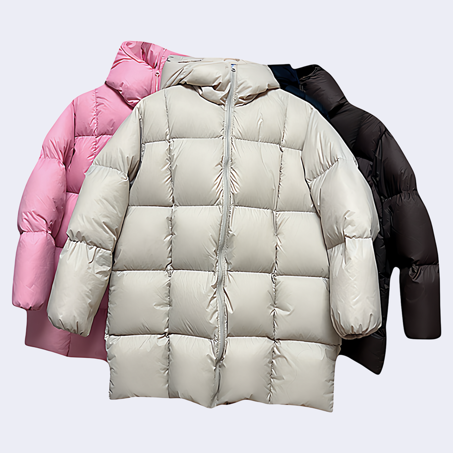 高充绒90白鸭绒 中长款羽绒服女 云朵泡芙连帽设计 冬季轻暖百搭,童装/婴儿装/亲子装,羽绒服,淘宝优惠券,粉丝福利购,淘宝优惠卷