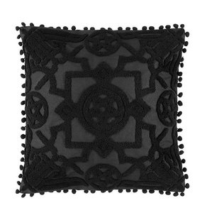 东欧RESTYLE哥特暗黑BLAIR BURNOUT吉普赛五芒星植绒抱枕套