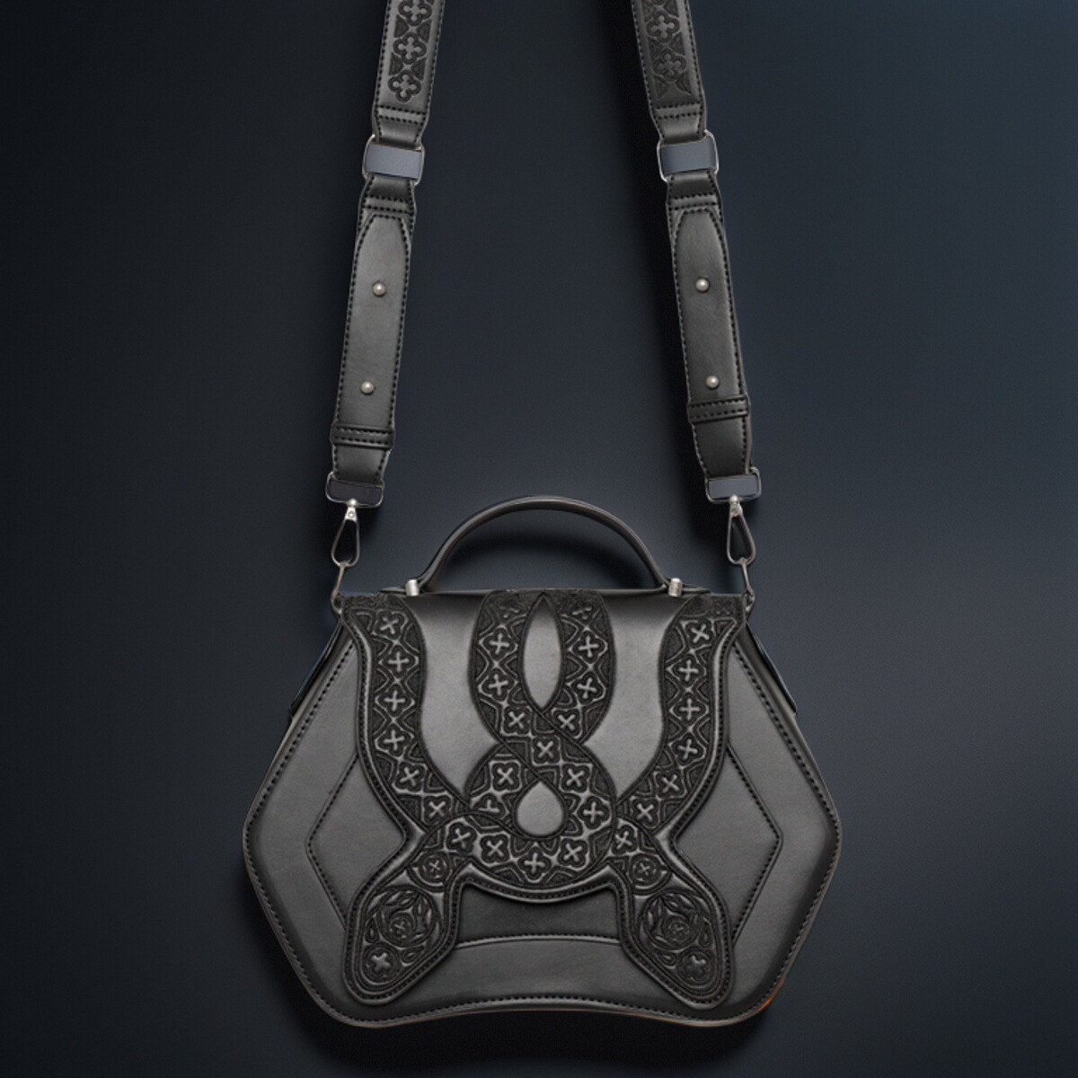 RESTYLE暗黑哥特亚文化灵蛇挎包