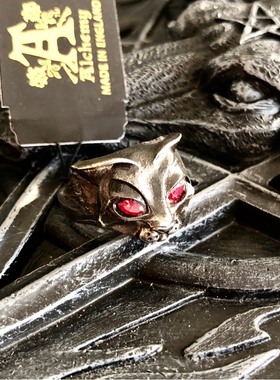 Alchemy Gothic R224 Bastet Goddess巴斯苔女神黑猫哥特摇滚戒指