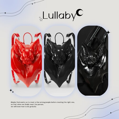 KILLSTAR暗黑哥特NIGHTLY BITE夜行生物蝙蝠亚文化立体乳胶背包