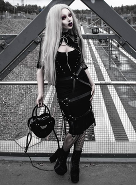 KILLSTAR暗黑哥特Bad Bonds亚文化朋克吸血鬼fetish皮带绑带中裙