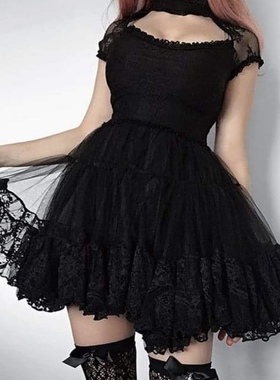 KILLSTAR暗黑哥特She's in Parties朋克摇滚重金属蕾丝连衣裙