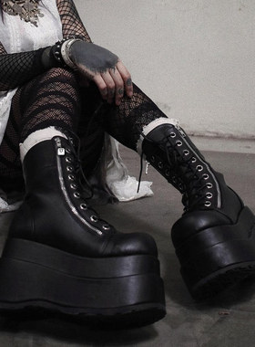 DEMONIA暗黑哥特亚文化BEAR-265朋克硬核绑带超厚底机能战增高靴