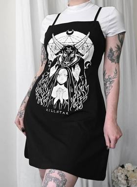 KILLSTAR暗黑哥特Nunsense五芒星巴风特修女摇滚两件套吊带连衣裙