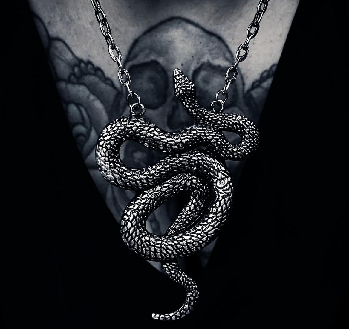 RESTYLE暗黑朋克风灵蛇项链