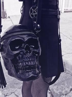 KILLSTAR暗黑哥特Grave Digger立体骷髅颅骨尺寸亚文化手提包背包