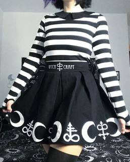 东欧Restyle暗黑哥特Symbol Skirt吸血鬼符文路西法亚文化半身裙