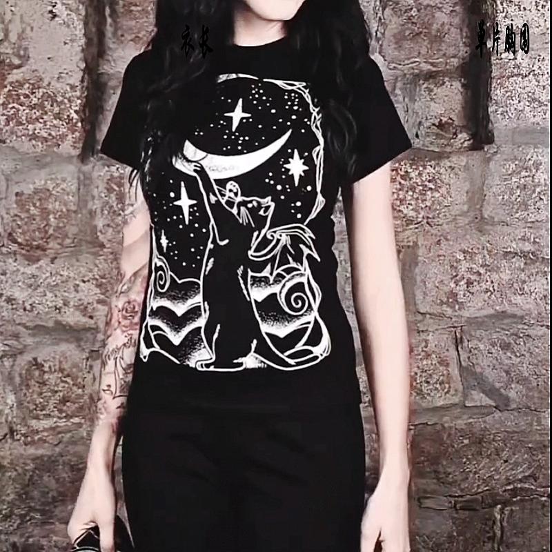 RESTYLE猫咪祈祷短袖T恤