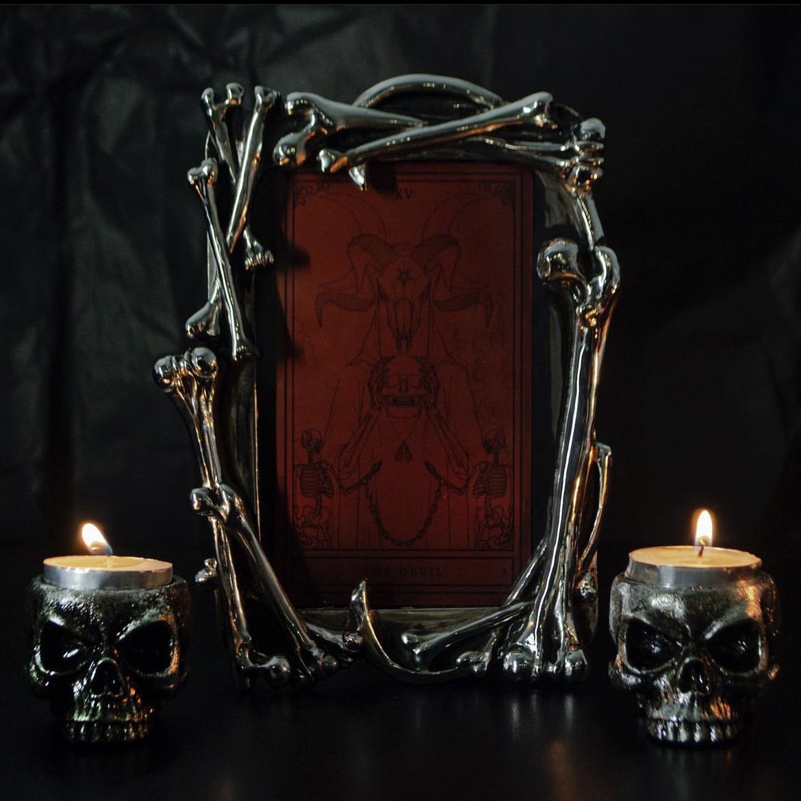 killstar暗黑哥特ossuary人骨教堂骷髅骨头亚文化树脂相框