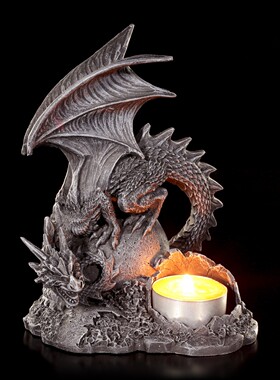 NS Tealight Holder Dragon Lair中世纪哥特暴龙泥潭树脂烛台